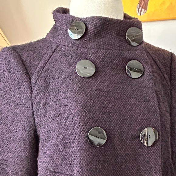 2/30$ ๐๏ธ Cropped purple tweed coat - Picture 7 of 10